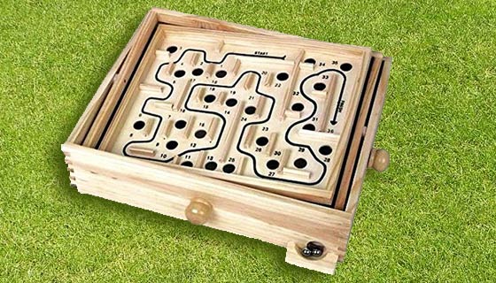 jeu bois labyrinthe 